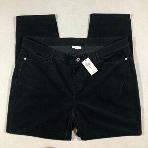 NEW J.Jill Womens 2X Plus Corduroy Pants Black NWT $99